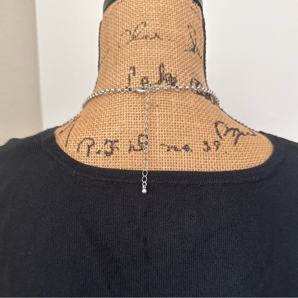 Silvertone Metal Stunning Statement Necklace. Mul… - image 8